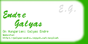 endre galyas business card